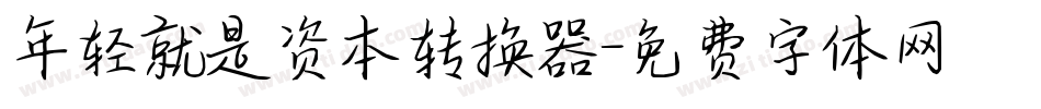 年轻就是资本转换器字体转换