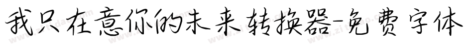 我只在意你的未来转换器字体转换