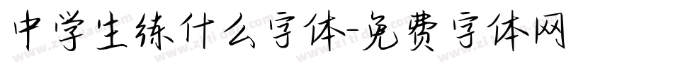 中学生练什么字体字体转换