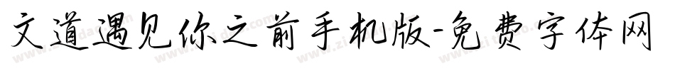 文道遇见你之前手机版字体转换