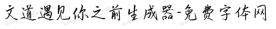 文道遇见你之前生成器字体转换