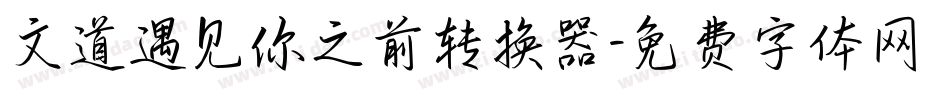 文道遇见你之前转换器字体转换