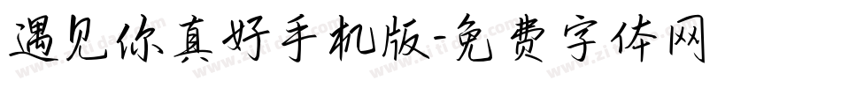 遇见你真好手机版字体转换