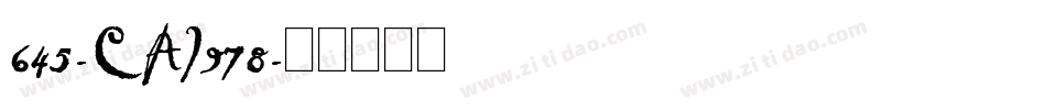 645-CAI978字体转换