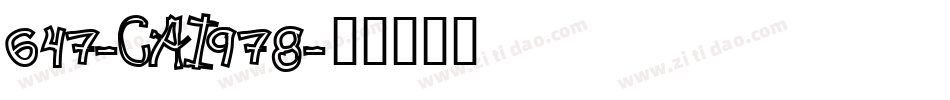 647-CAI978字体转换