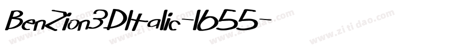 BenZion3DItalic-l655字体转换