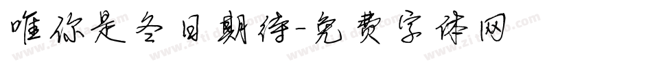 唯你是冬日期待字体转换