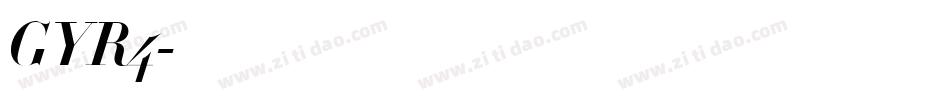 GYR4字体转换