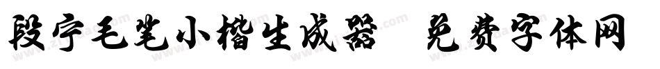 段宁毛笔小楷生成器字体转换
