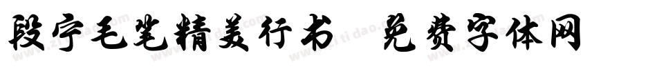 段宁毛笔精美行书字体转换