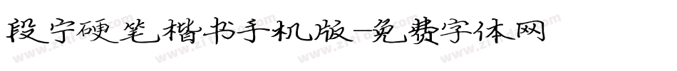 段宁硬笔楷书手机版字体转换