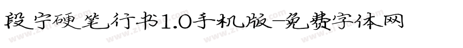 段宁硬笔行书1.0手机版字体转换