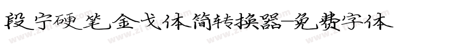 段宁硬笔金戈体简转换器字体转换