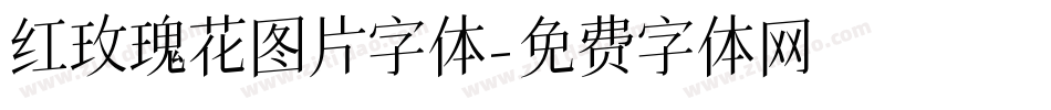 红玫瑰花图片字体字体转换