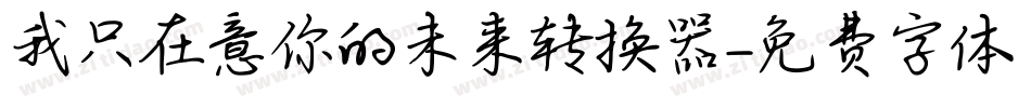 我只在意你的未来转换器字体转换