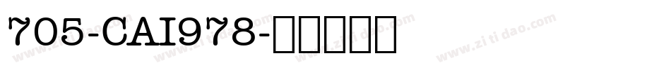 705-CAI978字体转换