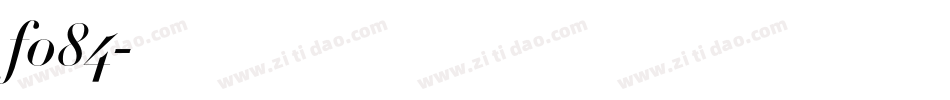 f084字体转换
