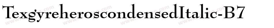 TexgyreheroscondensedItalic-B718字体转换