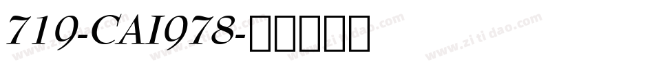 719-CAI978字体转换