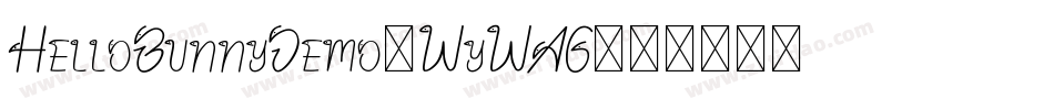 HelloBunnyDemo-WyWAG字体转换
