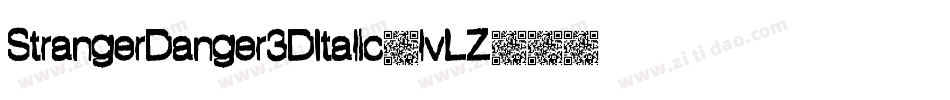 StrangerDanger3DItalic-lvLZ字体转换