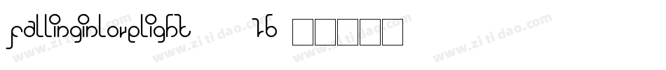 FallingInLoveLight-11ZB字体转换