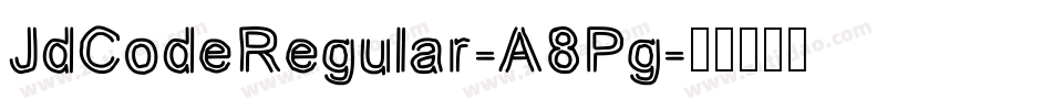 JdCodeRegular-A8Pg字体转换