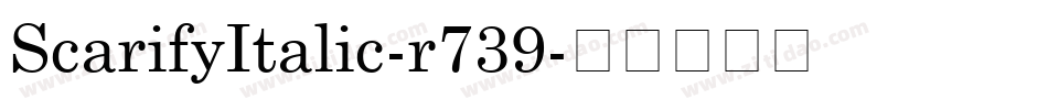 ScarifyItalic-r739字体转换