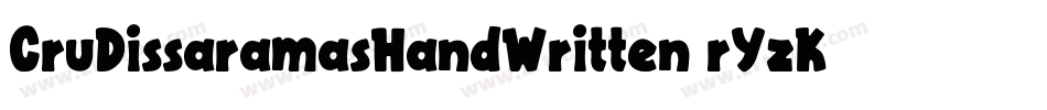 CruDissaramasHandWritten-rYzK字体转换