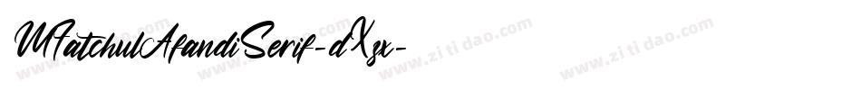 MFatchulAfandiSerif-dXzx字体转换