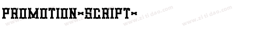 Promotion-Script字体转换