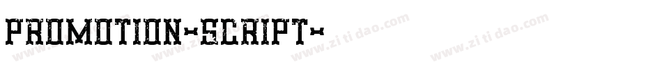 Promotion-Script字体转换