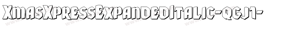 XmasXpressExpandedItalic-qgj1字体转换