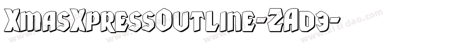 XmasXpressOutline-ZAd3字体转换