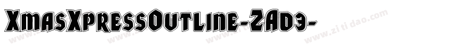 XmasXpressOutline-ZAd3字体转换