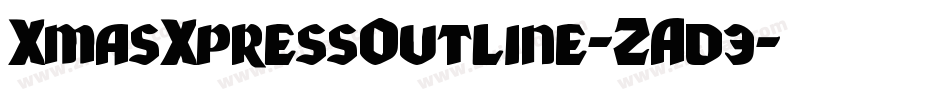 XmasXpressOutline-ZAd3字体转换