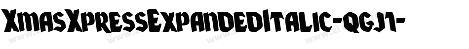 XmasXpressExpandedItalic-qgj1字体转换