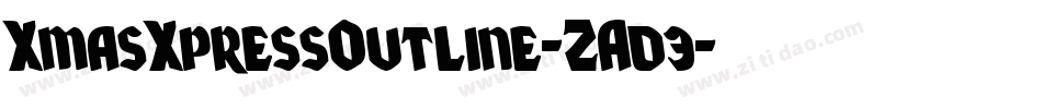 XmasXpressOutline-ZAd3字体转换