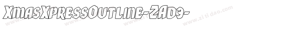 XmasXpressOutline-ZAd3字体转换