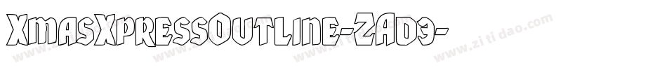 XmasXpressOutline-ZAd3字体转换