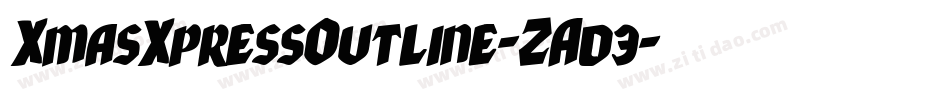 XmasXpressOutline-ZAd3字体转换