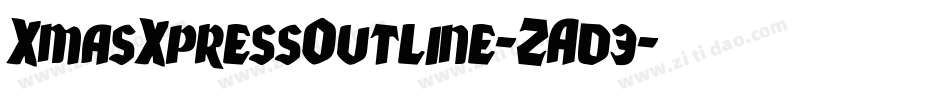 XmasXpressOutline-ZAd3字体转换