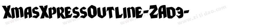 XmasXpressOutline-ZAd3字体转换