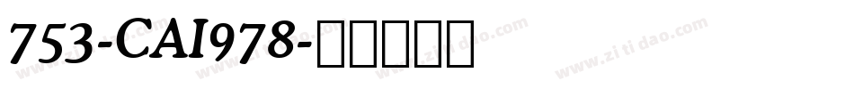 753-CAI978字体转换