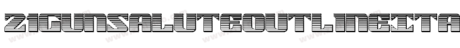 21GunSaluteOutlineItalic-rLey字体转换