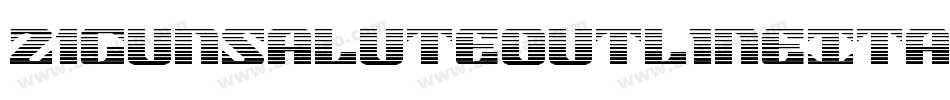 21GunSaluteOutlineItalic-rLey字体转换