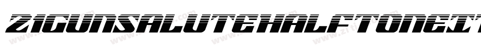 21GunSaluteHalftoneItalic-RWLA字体转换