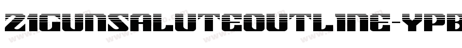 21GunSaluteOutline-YpBO字体转换