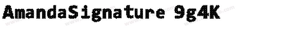 AmandaSignature-9g4K字体转换