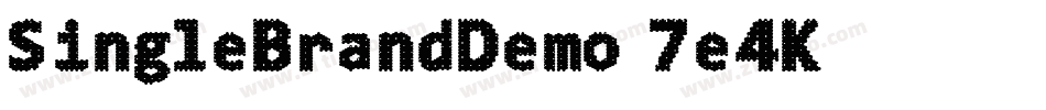 SingleBrandDemo-7e4K字体转换